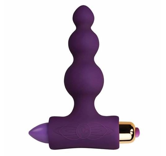 Plug analny wibrujący - Rocks-Off Petite Sensations Bubbles Purple